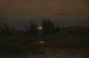 George Inness Moonrise Sweden oil painting artist
